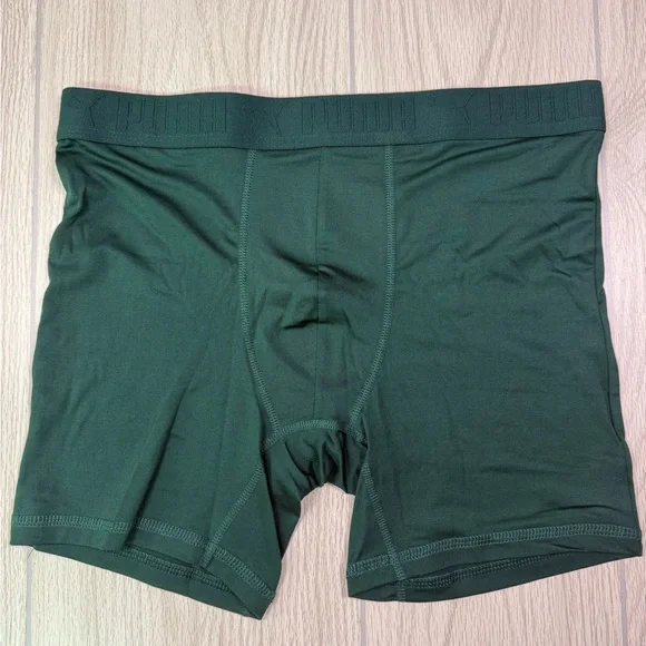 Puma Men's Ultra-Soft Boxer Briefs - Gray, Light Green and Green - Picture 4 of 6